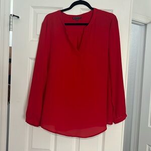 Red Long Sleeve Blouse